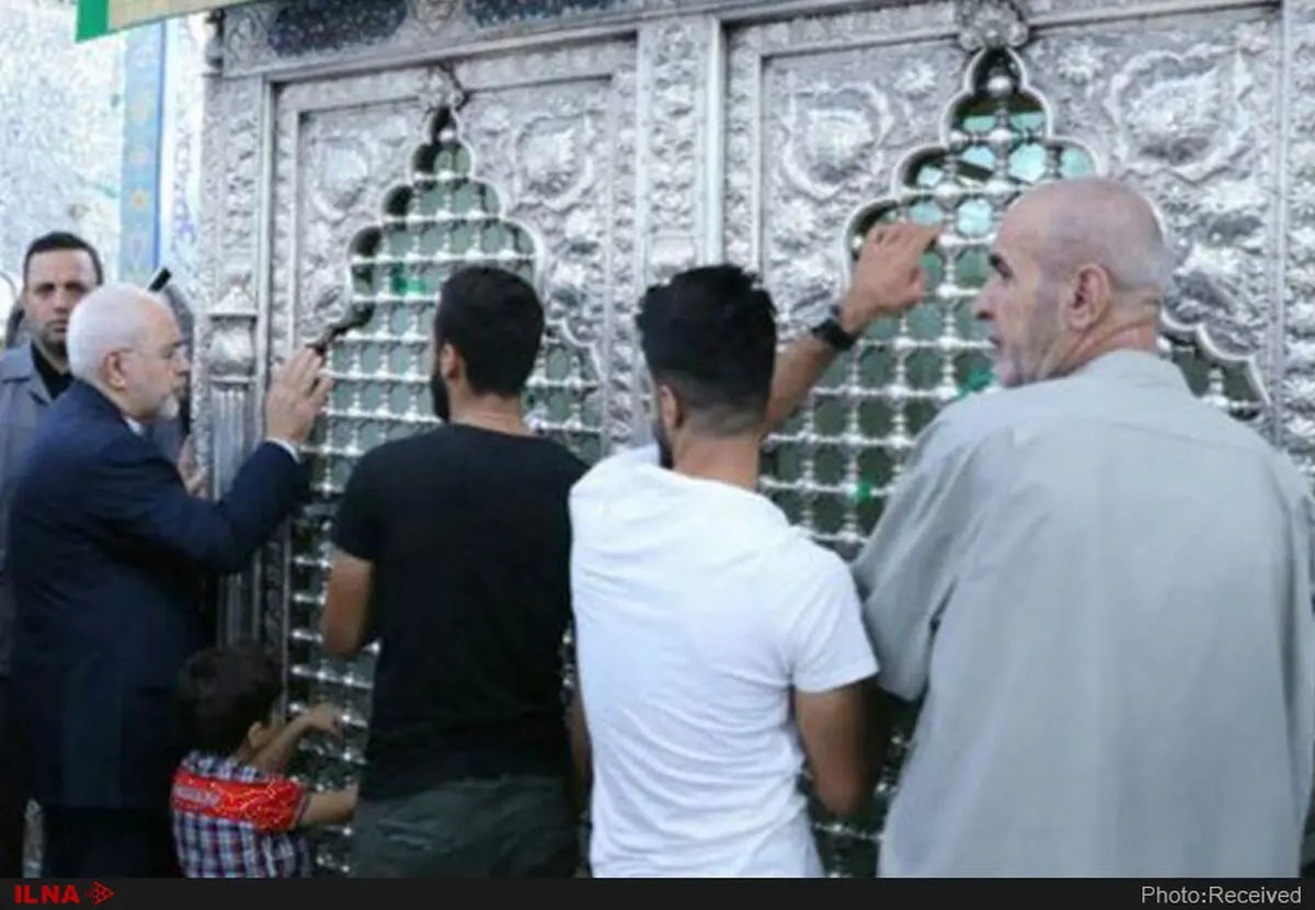 ظریف در مرقد مطهر حضرت زینب (س) حضور یافت + عکس