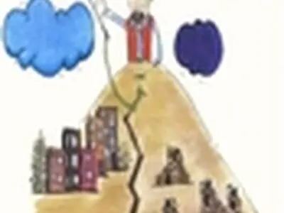 بلایای طبیعی به شکل نقاشی در قاب تصویر دانش آموزان تبریزی می‌نشیند
