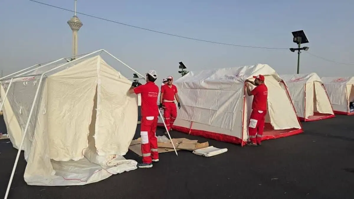 خدمت‌رسانی هلال‌احمر فارس با راه‌اندازی اردوگاه ۲۰ هزار نفره در پارک پردیسان تهران