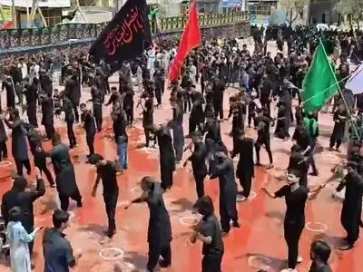 عزاداری ریگانی‌ها در دمای بالای ۵۰ درجه + فیلم