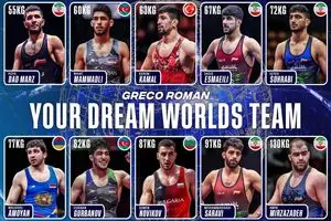 درخشش پنج چهره ایرانی در تیم منتخب اتحادیه جهانی کشتی