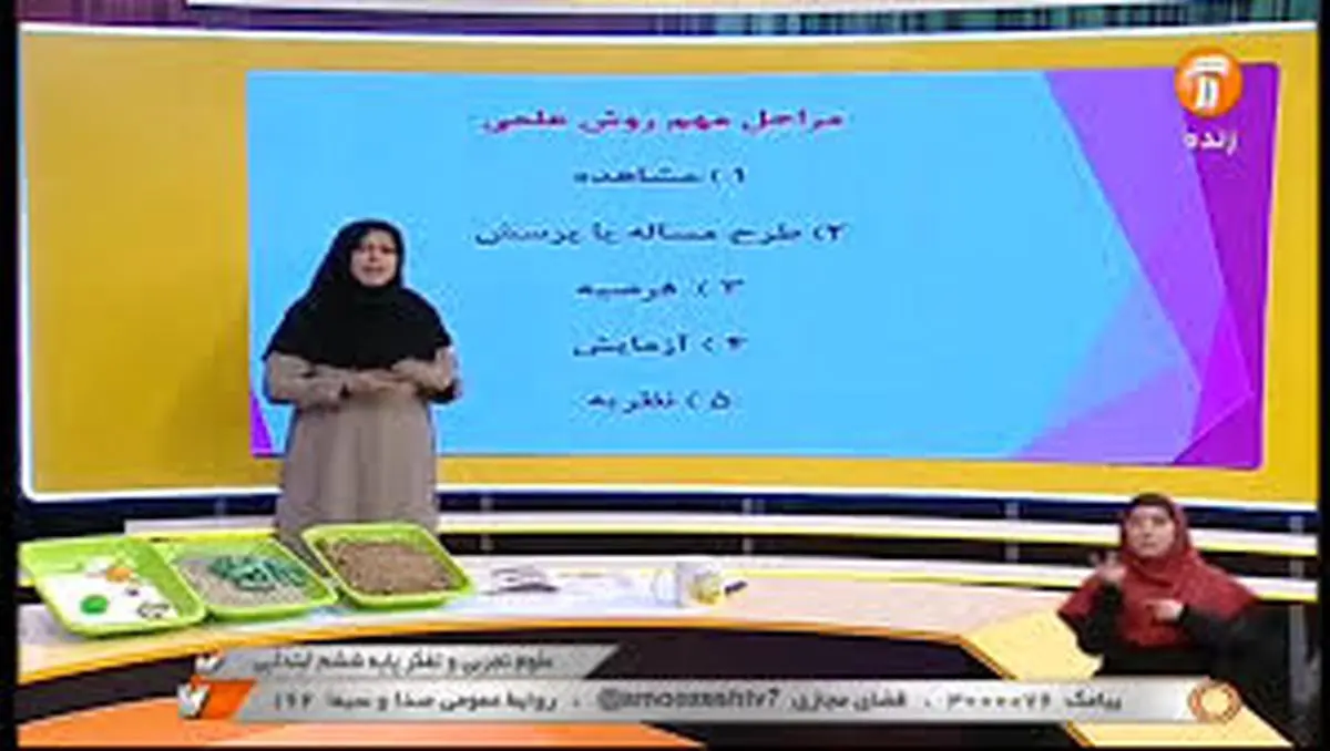 برنامه درسی امروز مدرسه تلویزیونی ایران از شبکه آموزش