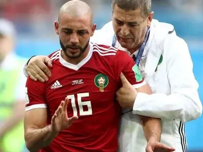 فاجعه در بازی ایران/ بازیکن مراکش ضربه مغزی شد!(عکس)