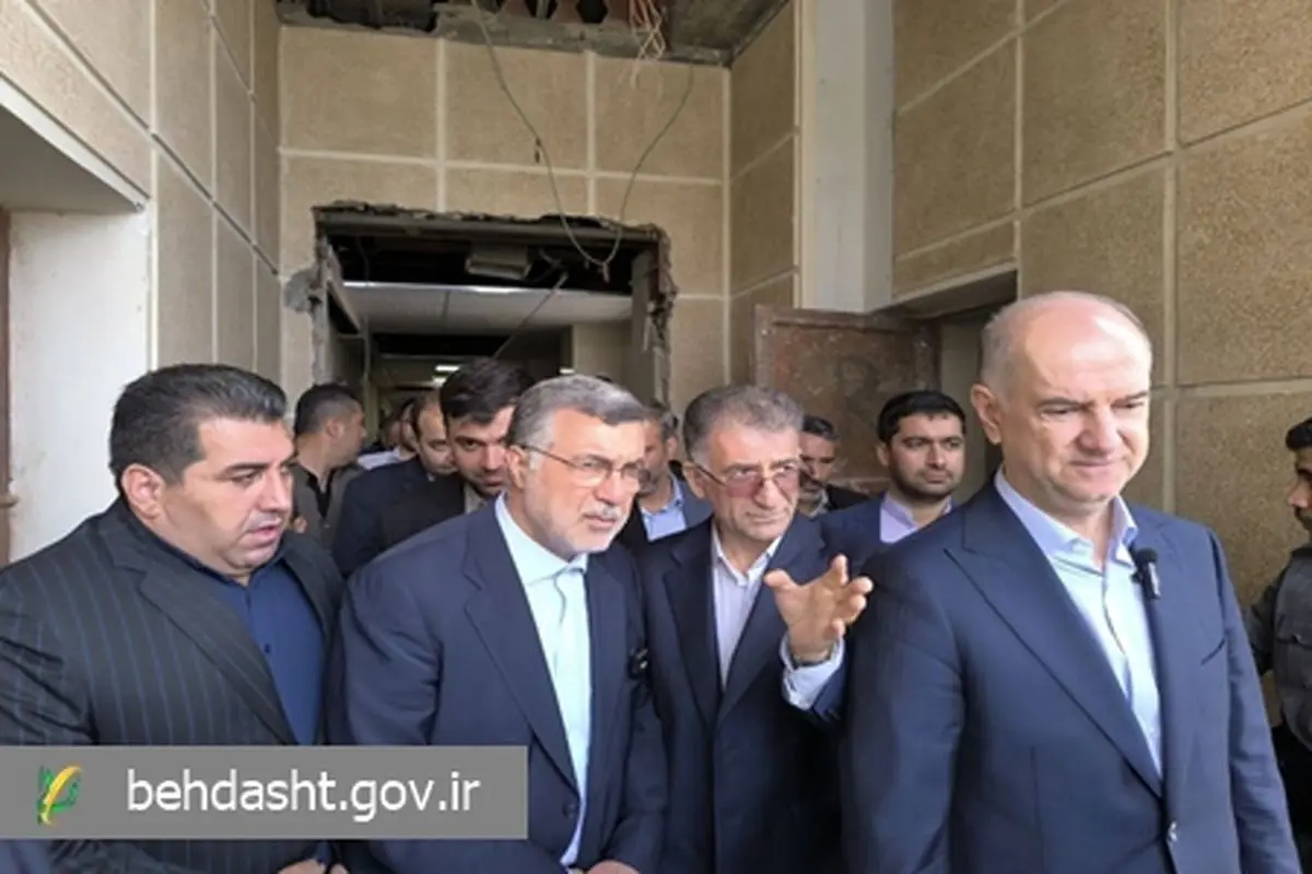 بازدید وزیر بهداشت از پروژه مقاومسازی و تکمیل بیمارستان ثلاث باباجانی