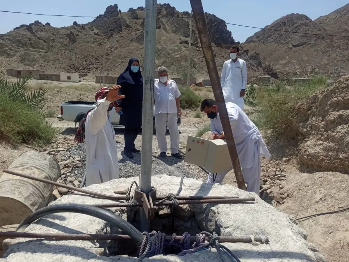 بازدید بخشدار مرکزی سرباز از پروژه آبرسانی روستای حاجی 