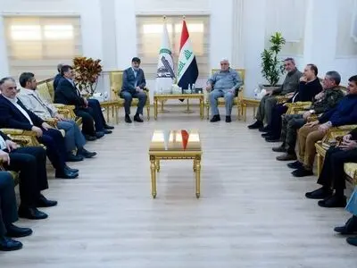 ملاقات فرمانده الحشد الشعبی با سردار رادان در بغداد