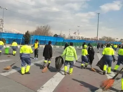 فعالیت ۶۰۰ پاکبان و ۲ هزار نیروی پشتیبان خدمات شهری در راهپیمایی امروز تهران + عکس 