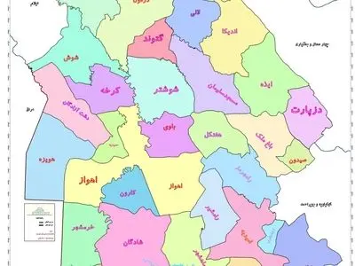 نقشه جدید خوزستان متتشر شد