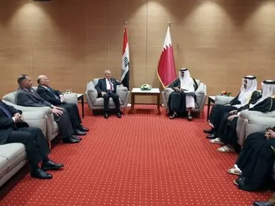 دیدار رئیس‌جمهوری عراق ‌با امیر قطر 