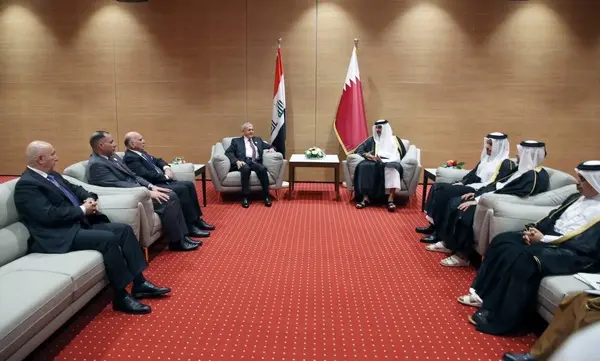 دیدار رئیس‌جمهوری عراق ‌با امیر قطر 