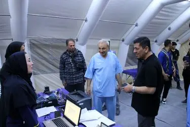 بازدید معاون بهداشت، درمان و امداد و آموزش پزشکی ارتش از بیمارستان صحرایی «شهید سرلشکر خلبان عزیز نصیرزاده» 