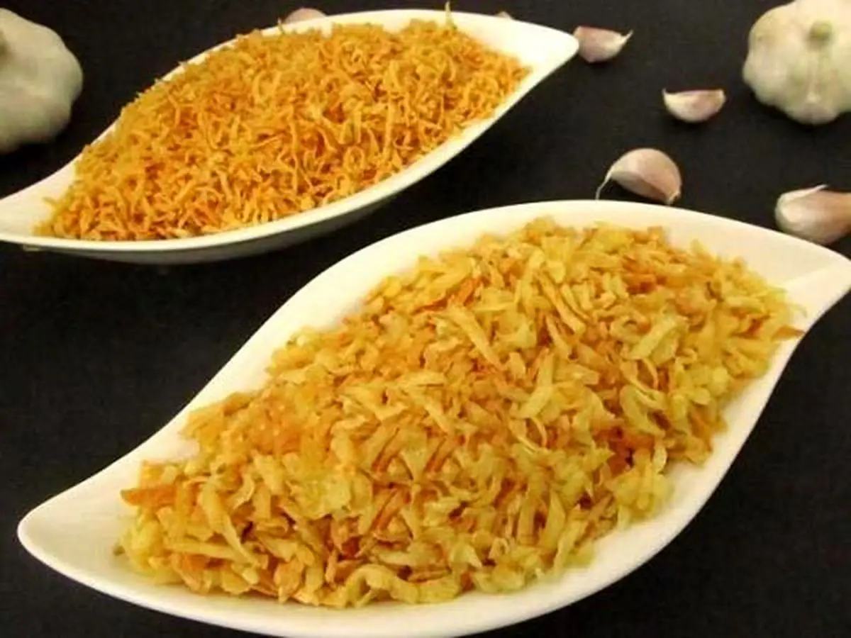 سیر داغ خشک و ترد مجلسی بدون روغن + طرز تهیه