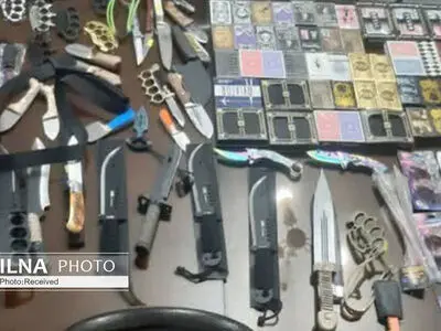 کشف 468 قبضه سلاح سرد و 30 فشنگ جنگی در قزوین