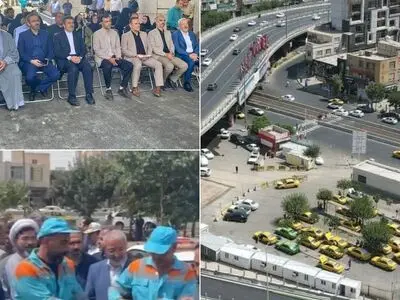 افتتاح لوپ شرق به جنوب پل 12 فروردین کرج/رونمایی از ٧٠ دستگاه تاکسی شهری+فیلم