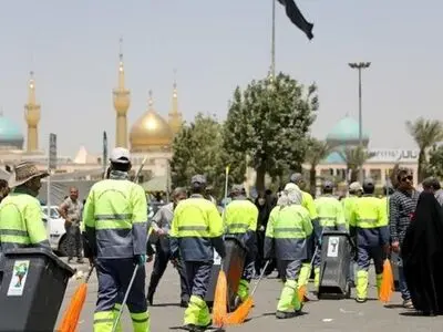 استقرار ۴۵۰ پاکبان و نصب ۱۰۰ مخزن زباله در حرم امام خمینی (ره) و رینگ‌های اطراف آن 