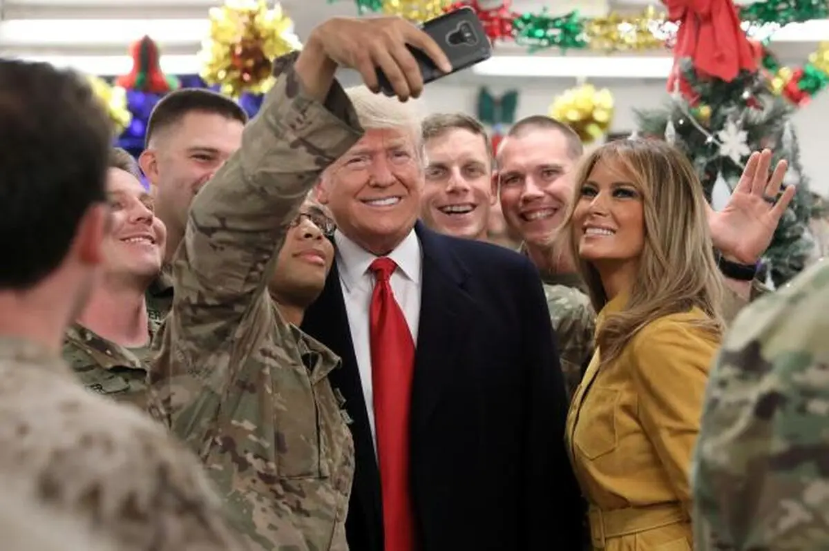 In a first, Trump makes surprise visit to U.S. troops in Iraq