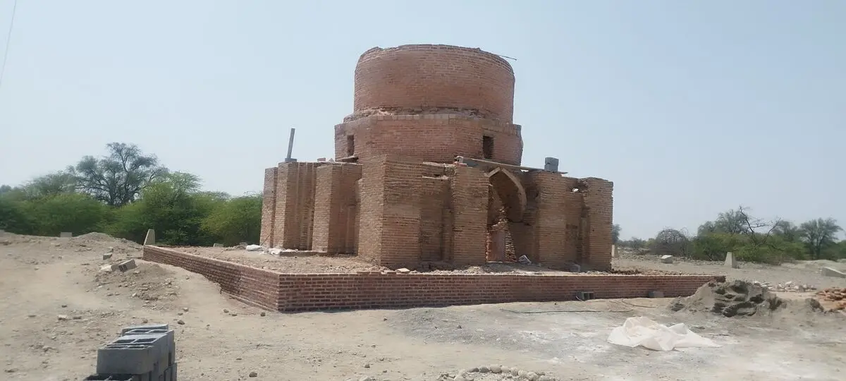 اتمام فاز نخست عملیات مرمت گنبد سرخ بندرعباس