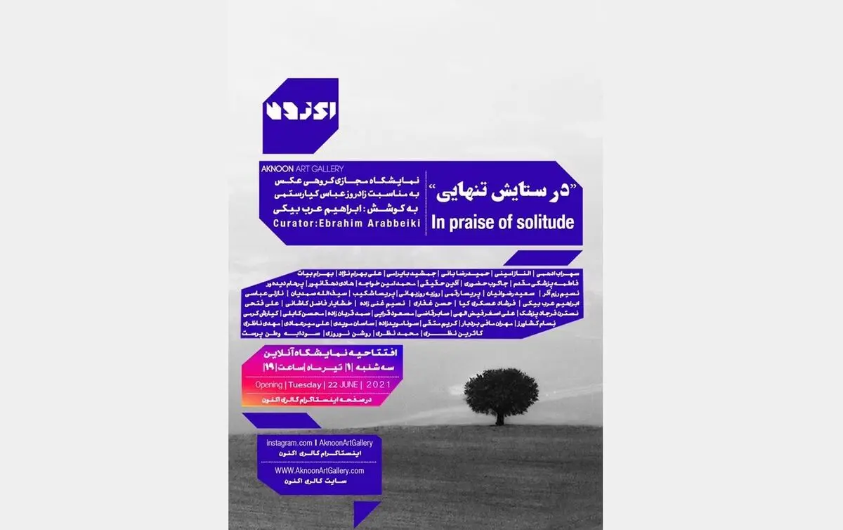برگزاری نمایشگاه آنلاینِ عکسِ «در ستایش تنهایی» همزمان با زادروز عباس کیارستمی