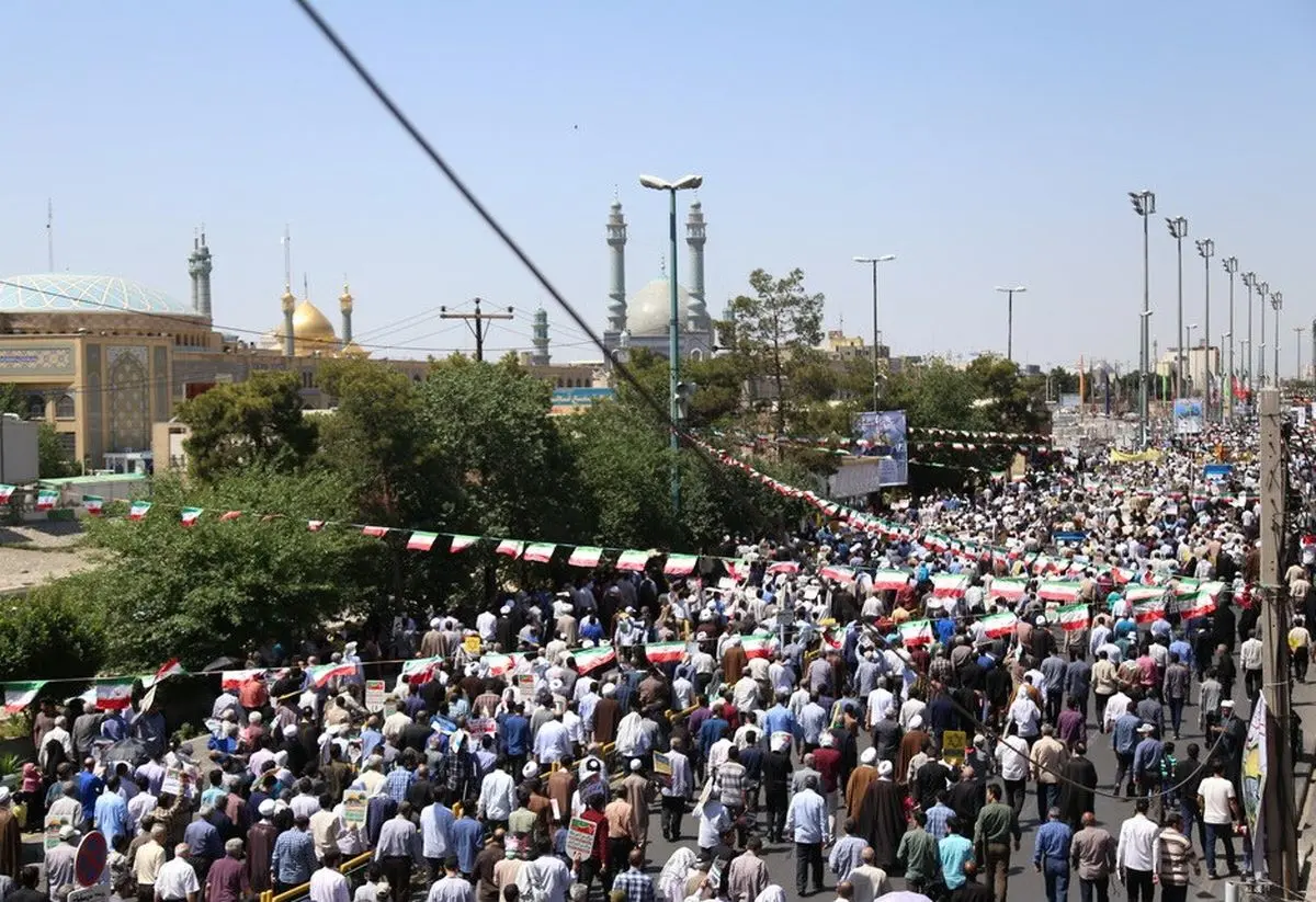 برگزاری پرشور راهپیمایی روز قدس در قم