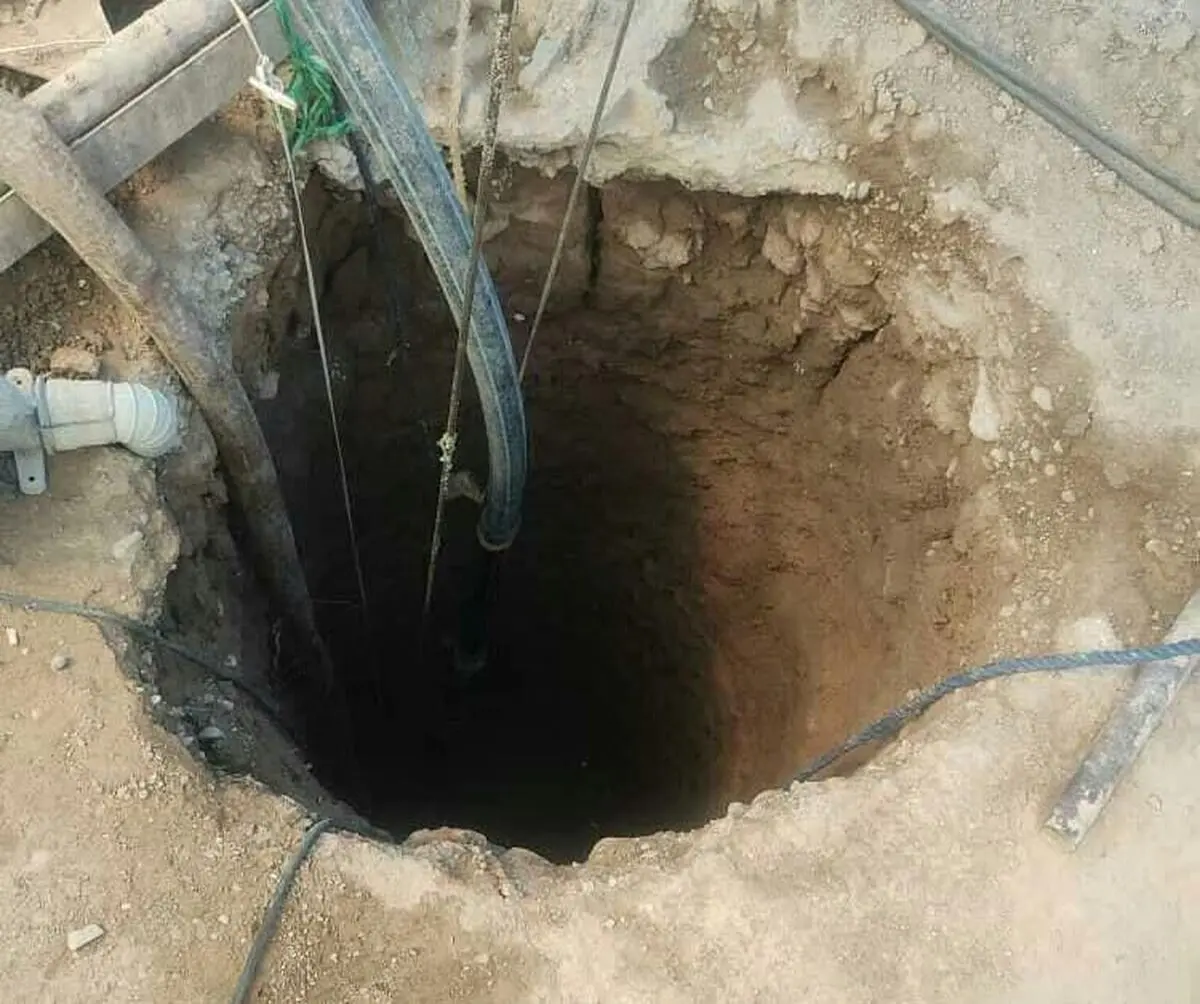 ریزش چاه جان کشاورز صحنه ای را گرفت