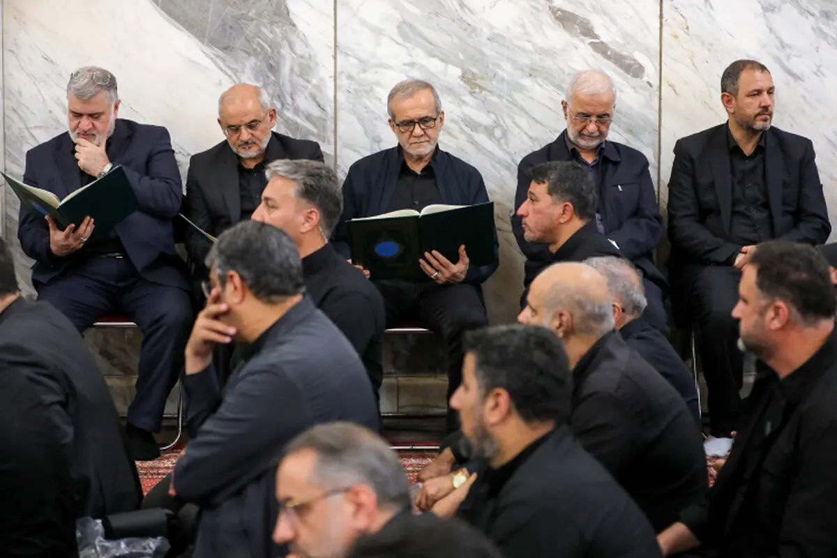 حضور رئیس جمهور پزشکیان در مراسم بزرگداشت رئیس شهید سازمان اطلاعات سپاه