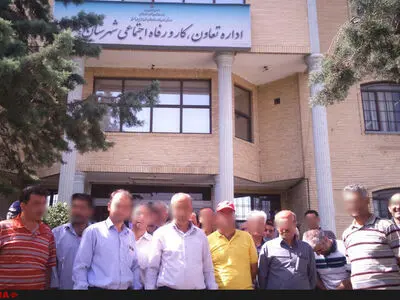 تجمع کارگران بازنشسته ریخته‌گری ماشین سازی تبریز مقابل اداره کار