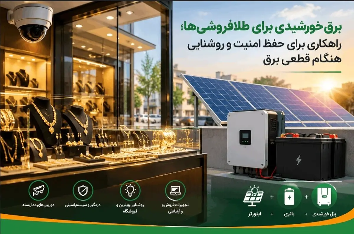قطعی برق در طلافروشی؛ چگونه امنیت و روشنایی فروشگاه را حفظ کنیم؟