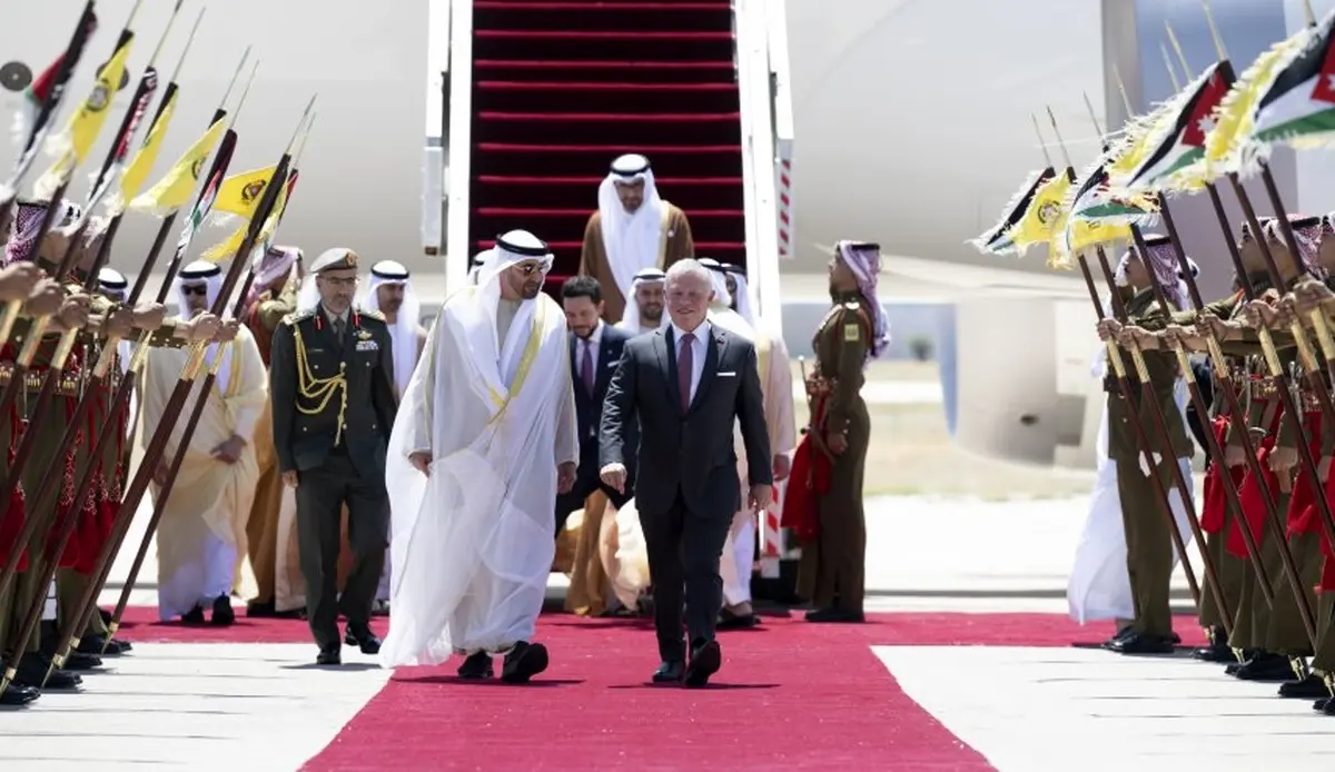 رئیس امارات با شاه اردن دیدار کرد