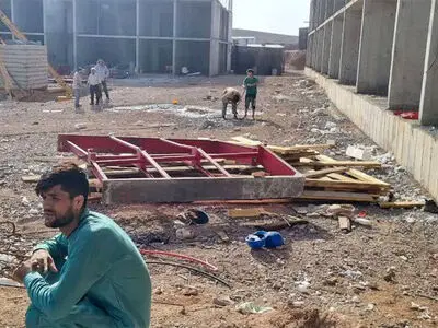مصدومیت ۶ کارگر بر اثر ریزش ساختمان در پرند