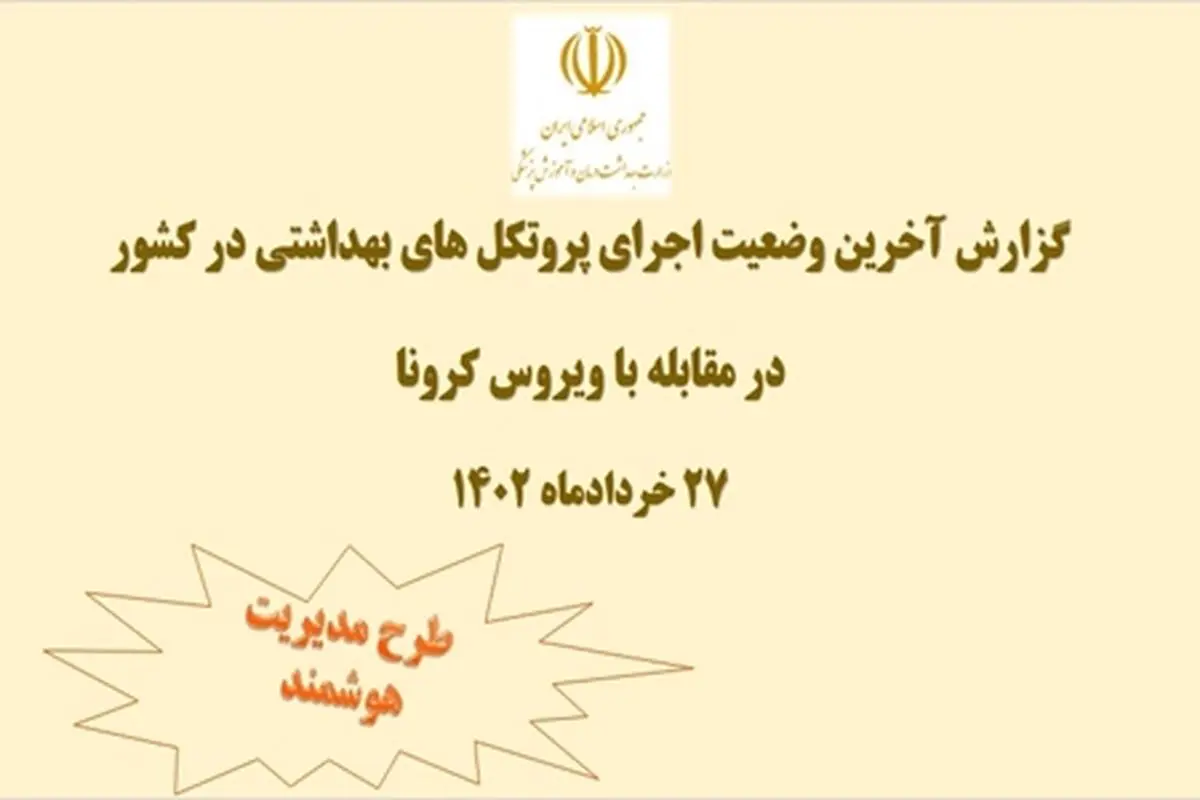 آخرین وضعیت رعایت پروتکل‌های بهداشتی در کشور در مقابله با ویروس کرونا
