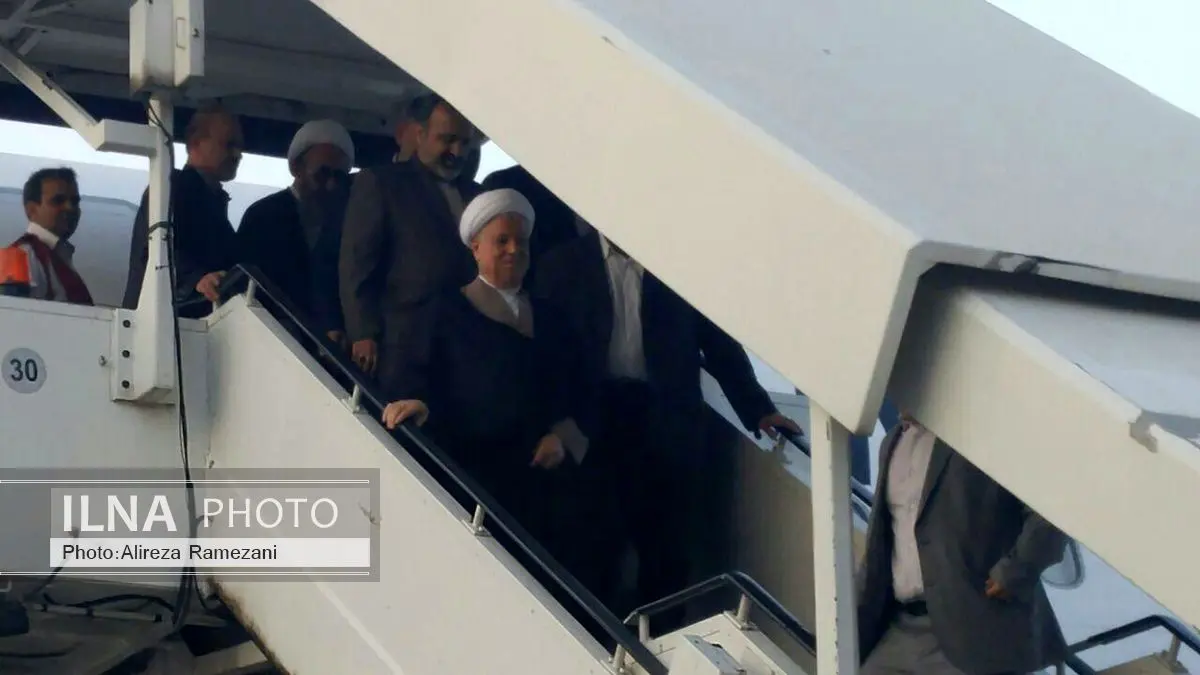 آیت الله هاشمی رفسنجانی وارد مشهد شد