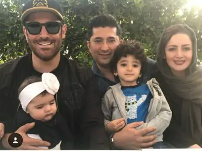 شیلا خداداد به همراه همسر و فرزندانش در کنار رضا گلزار/عکس