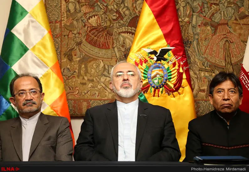 اهدای نشان عالی دولتی بولیوی به محمد جواد ظریف وزیر امورخارجه کشورمان