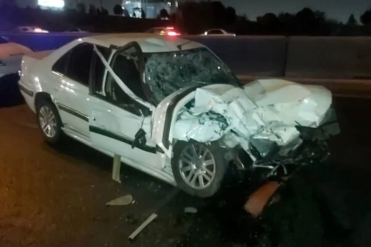 راننده در حال غیر عادی به خودروی کارگران زد/ جزئیات بیشتر از مرگ ۴ کارگر شهرداری در اتوبان فهمیده تهران