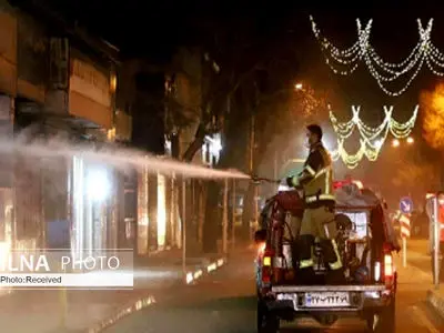 استفاده از ماشین آلات کشاورزی برای ضدعفونی اماکن عمومی  