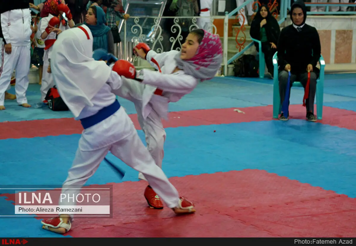 گزارش تصویری مسابقات کاراته نونهالان دختر در قم