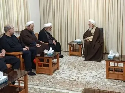 دیدار حجج‌الاسلام‌والمسلمین محمدی گلپایگانی و سید حسن خمینی با آیت‌الله جوادی آملی