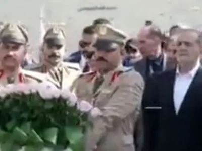 بزشكيان يدشن زيارته لبغداد بموقع استشهاد قادة النصر