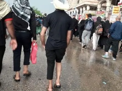 بارندگی شب گذشته در نجف هیچ تبعاتی برای زائران ایرانی نداشته است