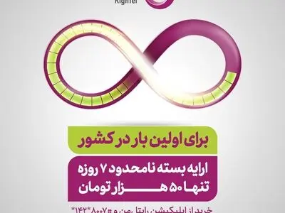 ارایه اینترنت نامحدود برای اولین بار در کشور توسط رایتل