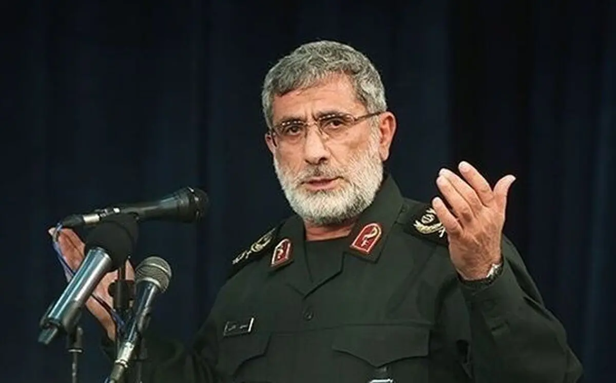 سخنرانی سردار قاآنی در مراسم تشییع پیکر شهید سپهبد سلیمانی 