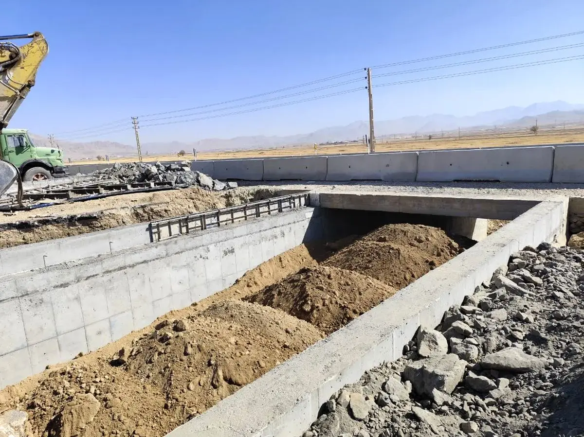 پروژه زیرگذر «کفی  شمس‌آباد» در محور شهرکرد–شلمزار ۷۰ درصد پیشرفت فیزیکی دارد 