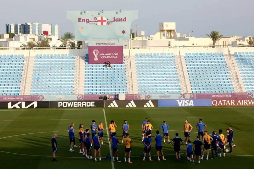 تمرین انگلیس پیش از بازی مقابل سنگال