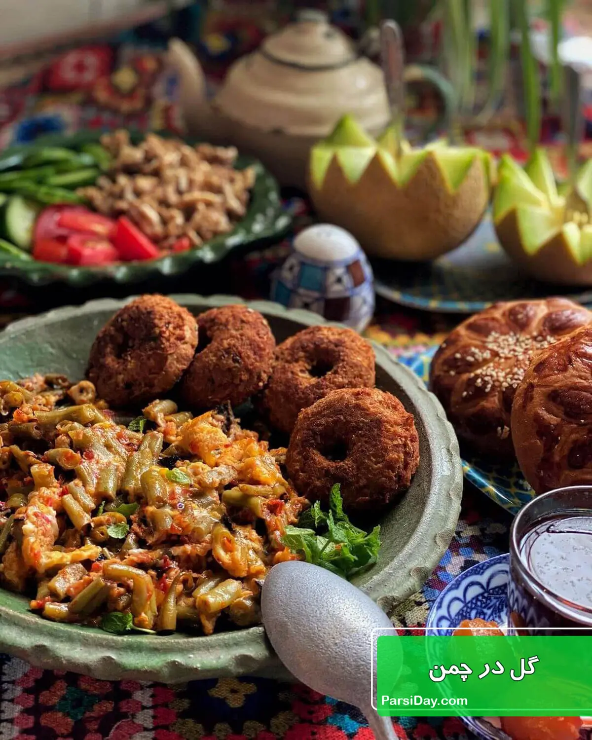 طرز تهیه گل در چمن گیلانی