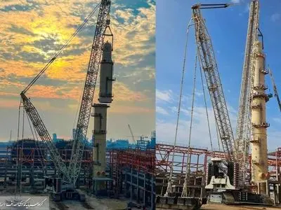 ثبت چهارمین عملیات نصب تجهیزات سنگین واحد PDH در پتروشیمی آلای مهستان