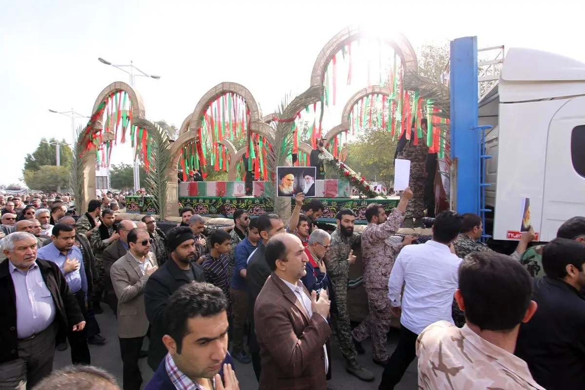 تشییع باشکوه ۲  شهید گمنام در مناطق نفتخیزجنوب