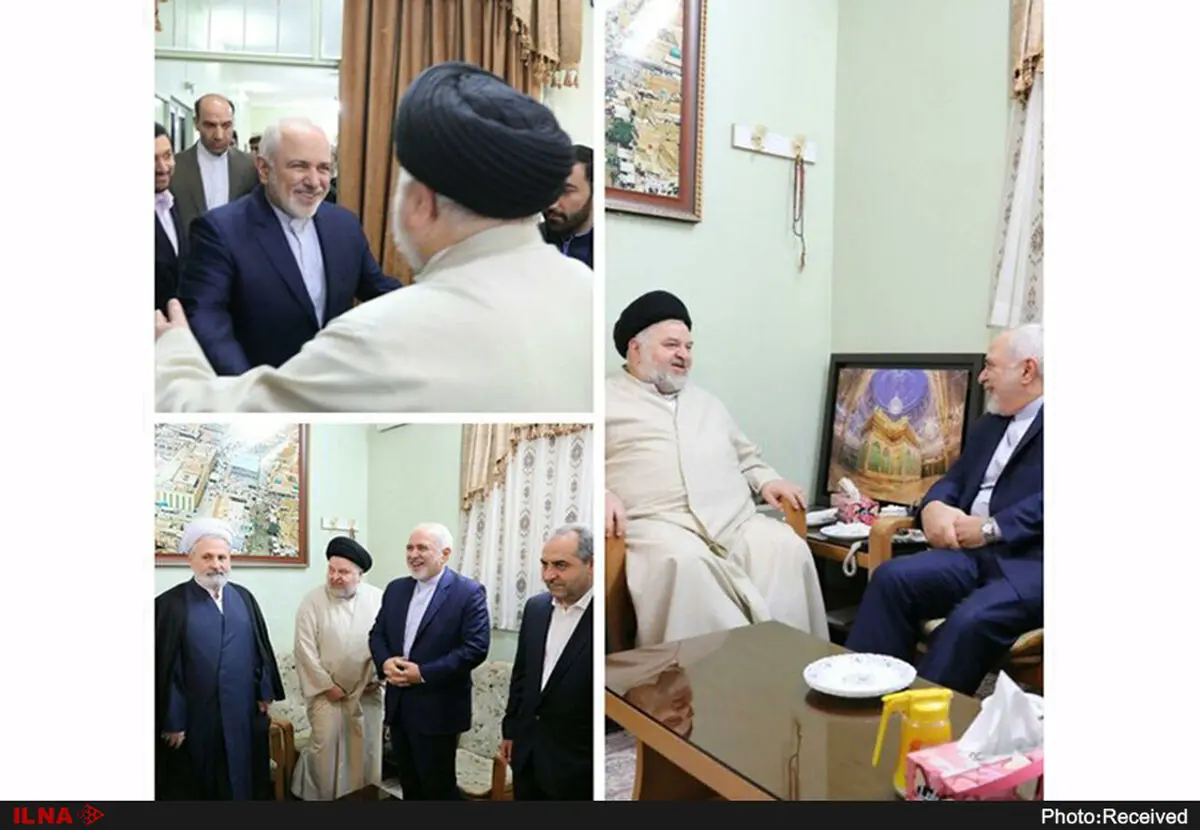 ظریف با نماینده آیت‌الله سیستانی دیدار کرد