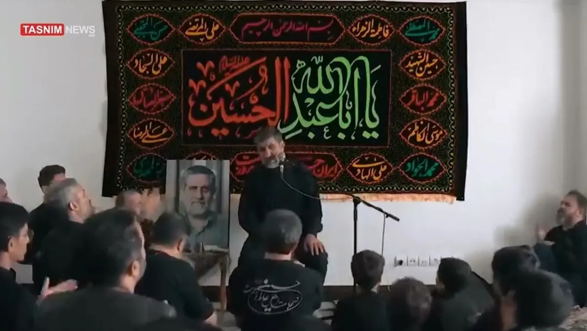 عزاداری روز تاسوعا در منزل سرلشکر شهید ایزدی + فیلم