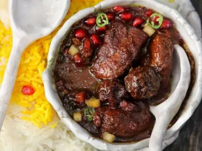 طرز تهیه مُتَنجینه یا فسنجان یزدی
