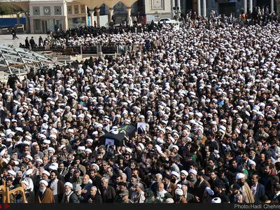 مراسم تشییع و تدفین آیت الله محمد مومن در قم